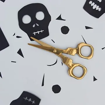 Suck UK Skull Scissors - Unique Gold Office Supplies