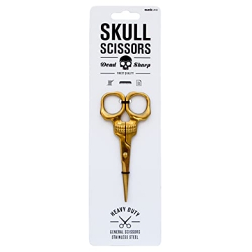 Suck UK Skull Scissors - Unique Gold Office Supplies