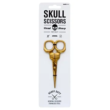 Suck UK Skull Scissors - Unique Gold Office Supplies