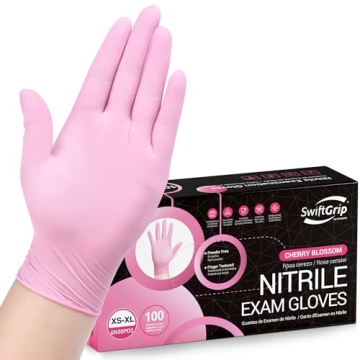Pink Medical Exam Disposable Gloves - Latex-Free