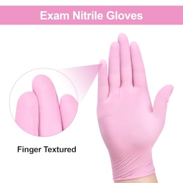 Pink Medical Exam Disposable Gloves - Latex-Free