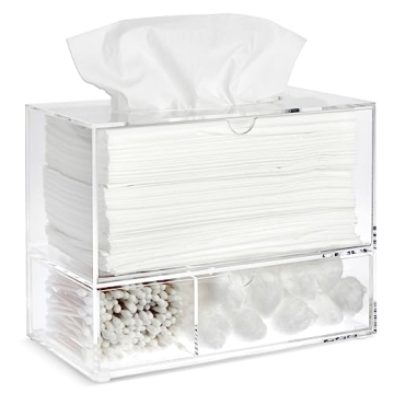 Juvale Clear Tissue Box Holder - Stylish Bathroom Organizer