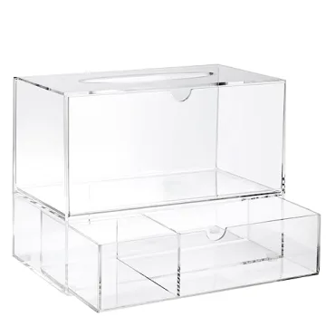 Juvale Clear Tissue Box Holder - Stylish Bathroom Organizer
