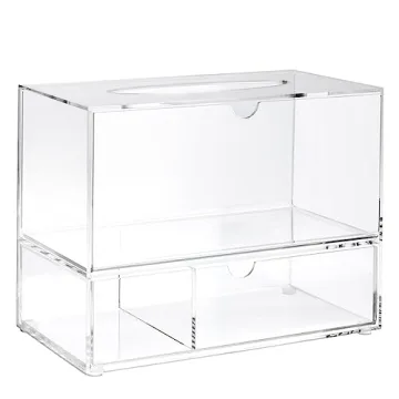 Juvale Clear Tissue Box Holder - Stylish Bathroom Organizer