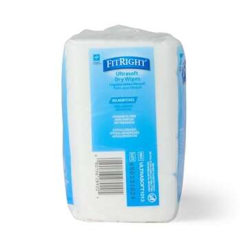 Medline Ultrasoft Dry Baby Wipes, Gentle Disposable Cleansing Cloths, 500 Count, Dry Wipe Size is 10 x 12 inches, Great for Sensitive Skin and can be used as Baby Washcloths, Incontinence Wipes