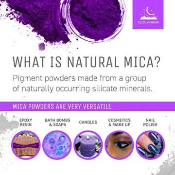 Slice of the Moon | Shimmer Pearl Natural Mineral Mica Powder, 0.88oz (25g) | for Personal or Professional Use - Cosmetics, Epoxy Resin Projects, Nail Polish, Soaps, Bath Bombs, and Art Projects