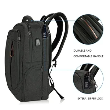 KROSER Water-Repellent Laptop Backpack with USB Port