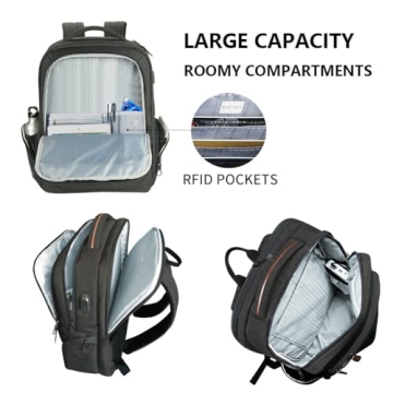 KROSER Water-Repellent Laptop Backpack with USB Port