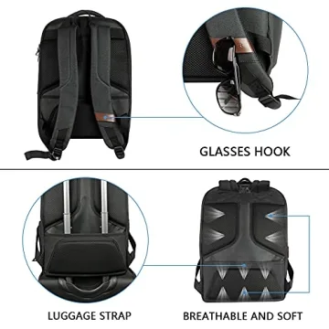 KROSER Water-Repellent Laptop Backpack with USB Port