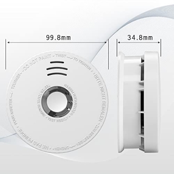 Andyssey UL Listed 9V Smoke Detector Easy Install Safety
