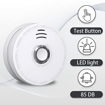 Andyssey UL Listed 9V Smoke Detector Easy Install Safety