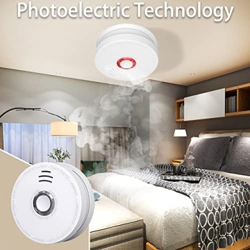 Andyssey UL Listed 9V Smoke Detector Easy Install Safety