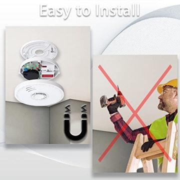 Andyssey UL Listed 9V Smoke Detector Easy Install Safety