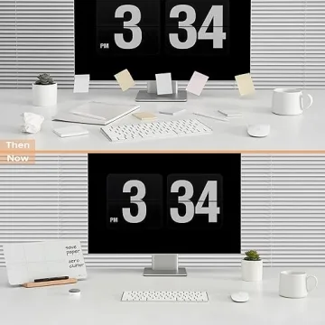 Elegant Desktop Weekly Glass Planner with Wood Stand