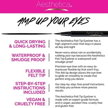 Aesthetica Felt Tip Liquid Eyeliner - Waterproof & Smudge Proof
