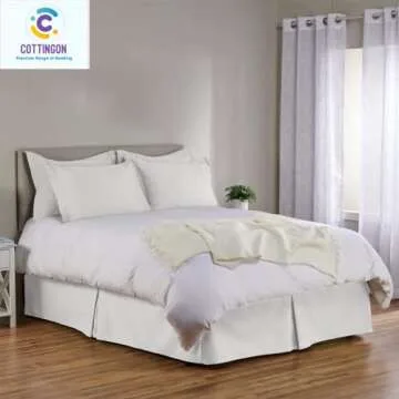 Pleated Bed Skirt with Split Corners-Pleated Dust Ruffle - 18" Tailored Drop Easy Fit,100% Microfiber Soft,Sheen & Luxurious Look - Bed Skirts (White -Full)