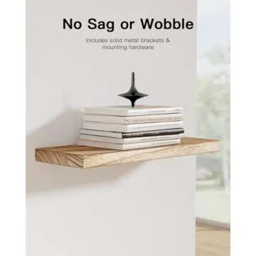 Stylish AMADA Floating Shelves in Paulownia Wood