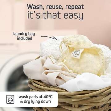 Ecolifestyle Reusable Makeup Remover Pads (20 Pack) - Reusable Cotton Rounds with Laundry Bag & Metal Storage Box | Eco-Friendly, Zero Waste | Bamboo, Terry & Charcoal Washable Face Pads
