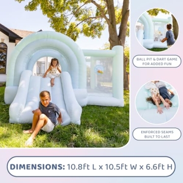 Bounceland Pastel Bounce House with Ball Pit for Kids