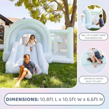 Bounceland Pastel Bounce House with Ball Pit for Kids