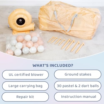 Bounceland Pastel Bounce House with Ball Pit for Kids