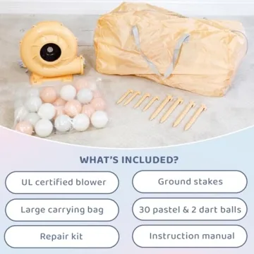 Bounceland Pastel Bounce House with Ball Pit for Kids