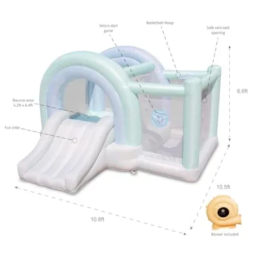 Bounceland Pastel Bounce House with Ball Pit for Kids