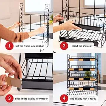 Candy Display Rack | Candy/Snack Organizer For Countertop | Snack Shelf And Chip Rack For Stores | Snack Display For Counter | Snack Stand For Stores, Office, And More