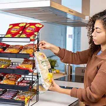 Candy Display Rack | Candy/Snack Organizer For Countertop | Snack Shelf And Chip Rack For Stores | Snack Display For Counter | Snack Stand For Stores, Office, And More