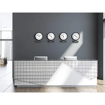 Silent Black Wall Clocks 2-Pack No Ticking Easy Read