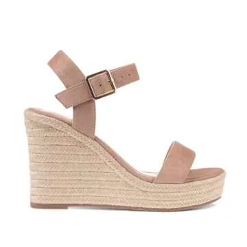 VICKI·VICKI Women's Platform Sandals Wedge Ankle Strap Open Toe Sandals