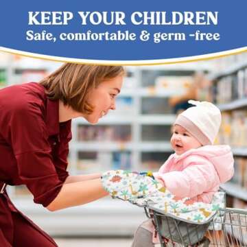 Shopping Cart Cover for Baby PILLANI, High Chair Cover for Restaurant Seat, Grocery Cart Cover for B...