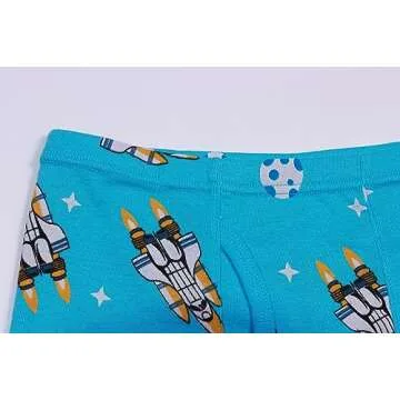 Boboking Boys Comfort Space Rocket Boxer Briefs 3T