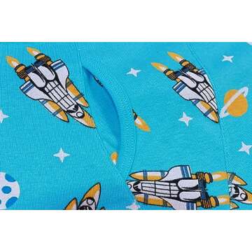 Boboking Boys Comfort Breathable Space rocket Boxer Brief Soft Underwear Mixed color 3T