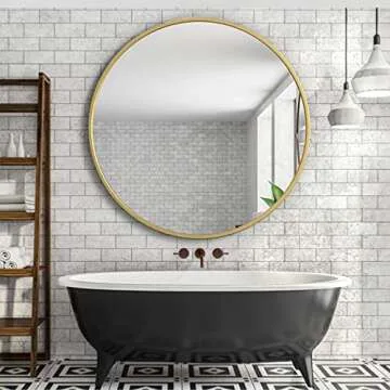 GLCS GLAUCUS 48" Round Gold Wall Mirror Now Available