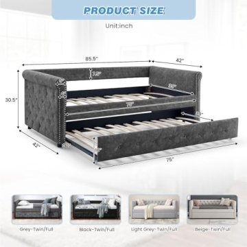 Elegant Antetek Twin Daybed with Trundle for Stylish Comfort