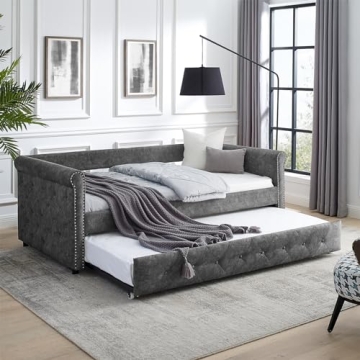Elegant Antetek Twin Daybed with Trundle for Stylish Comfort