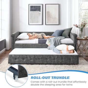 Elegant Antetek Twin Daybed with Trundle for Stylish Comfort
