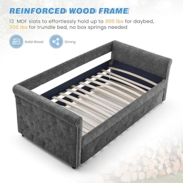 Elegant Antetek Twin Daybed with Trundle for Stylish Comfort