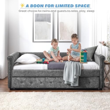 Elegant Antetek Twin Daybed with Trundle for Stylish Comfort