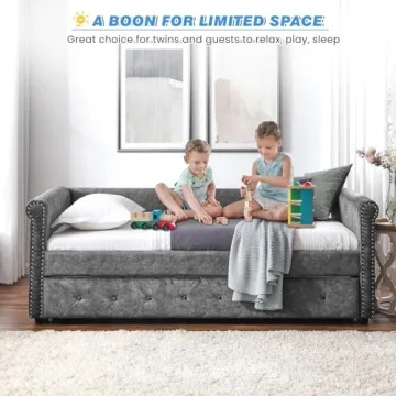 Elegant Antetek Twin Daybed with Trundle for Stylish Comfort