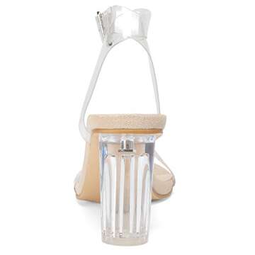 BOJIN Women's Clear Chunky Heels Sandals for Style