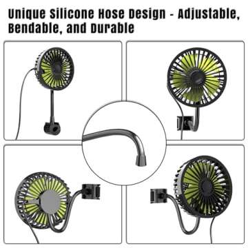 Ouffun 360-Degree Car Fan for Comfortable Travel