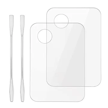 Acrylic Cosmetic Makeup Palette for Liquid Foundation Mixing with Spatula