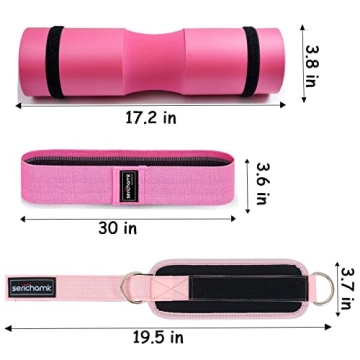 Serichamk Barbell Pad Set for Hip Thrusts and Squats