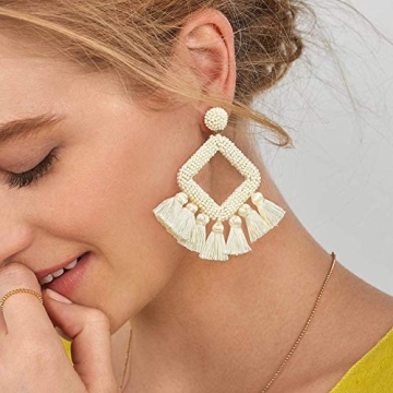 Long Tassel Handmade Bohemian Drop Earrings for Women