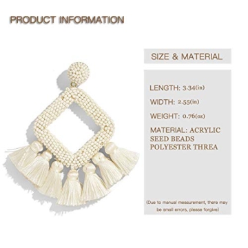 Long Tassel Handmade Bohemian Drop Earrings for Women