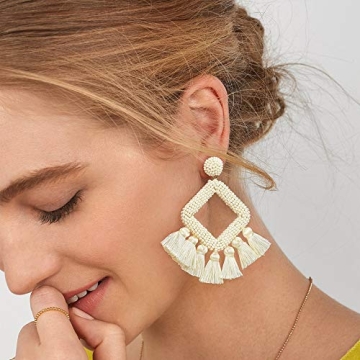 Long Tassel Handmade Bohemian Drop Earrings for Women