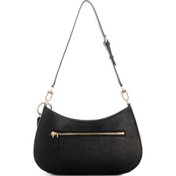 GUESS Noelle Top Zip Shoulder Bag, Black