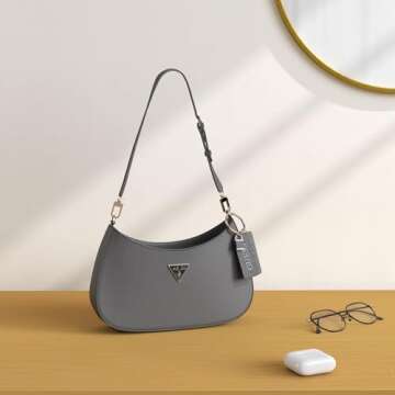 GUESS Noelle Top Zip Shoulder Bag, Black